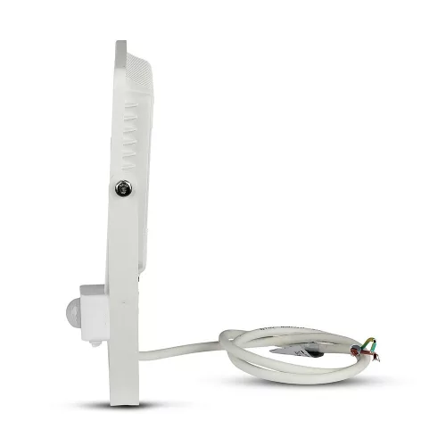 LED reflektor 50W 4000lm 6400K IP65 Fehér mozgásérzékelővel és CUT-OFF funkcióval Samsung Chip VT-50-SW V-TAC