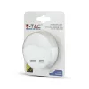 Tájoló lámpa LED éjszakai lámpa 0,45W 3000K Alkonyat érzékelővel és USB porttal Kerek Fehér Samsung Chip VT-84 V-TAC