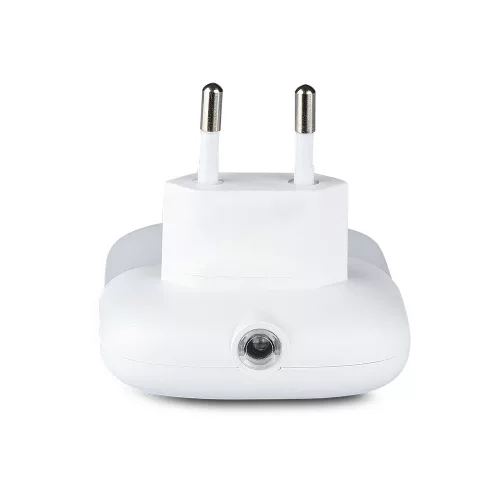 Tájoló lámpa LED éjszakai lámpa 0,45W 3000K Alkonyat érzékelővel és USB porttal Négyzetes Fehér Samsung Chip VT-84 V-TAC