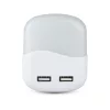 Tájoló lámpa LED éjszakai lámpa 0,45W 4000K szürkületérzékelővel és USB porttal Négyzetes Fehér Samsung Chip VT-84 V-TAC