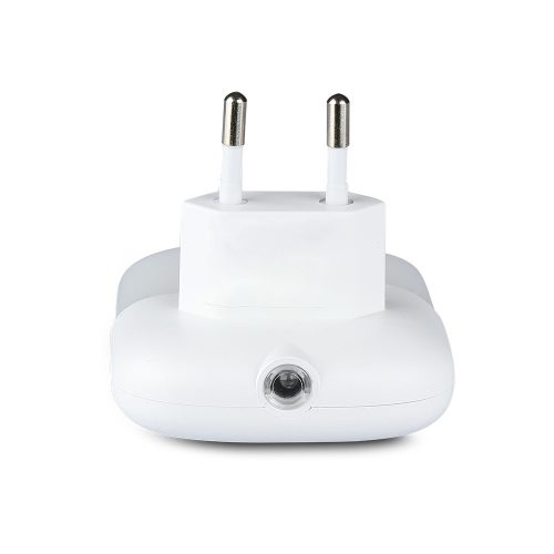 Tájoló lámpa LED éjszakai lámpa 0,45W 4000K szürkületérzékelővel és USB porttal Négyzetes Fehér Samsung Chip VT-84 V-TAC