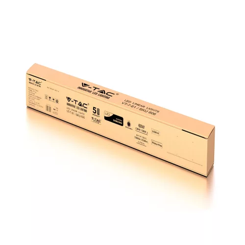 LED Lineáris Fixture 60W 4000K függő fehér fényerőszabályzó Samsung Chip VT-7-61 V-TAC - 5 év garancia