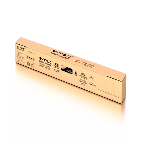 LED Lineáris Fixture 60W 4000K Függő Ezüst Dimmelhető Samsung Chip VT-7-61 V-TAC - 5 év garancia