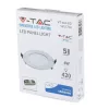 Süllyesztett LED panel 6W 6400K PREMIUM kerek SAMSUNG CHIP FLICKER FREE VT-606RD V-TAC 5 év garancia