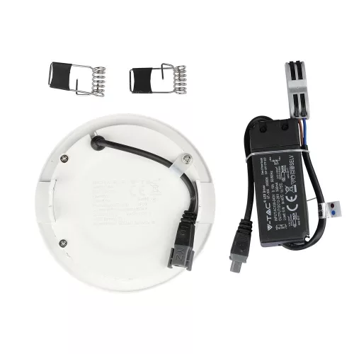 Süllyesztett LED panel 6W 6400K PREMIUM kerek SAMSUNG CHIP FLICKER FREE VT-606RD V-TAC 5 év garancia