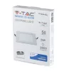 Süllyesztett LED panel 24W 3000K PREMIUM Square SAMSUNG CHIP VT-624SQ V-TAC 5 év garancia