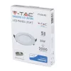 Süllyesztett LED panel 24W 6400K PREMIUM kerek SAMSUNG CHIP VT-624RD V-TAC 5 év garancia