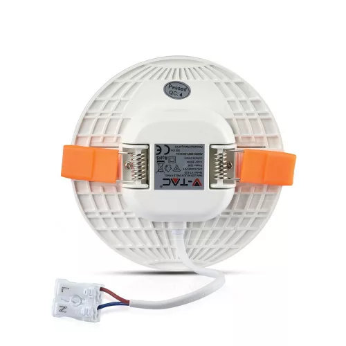 Süllyesztett LED panel 12W 3000K kerek SAMSUNG CHIP VT-610RD V-TAC 5 év garancia