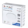 Süllyesztett LED panel 18W 3000K kerek SAMSUNG CHIP VT-619RD V-TAC 5 év garancia