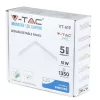 Süllyesztett LED panel 18W 6400K Négyzet SAMSUNG CHIP VT-619SQ V-TAC 5 év garancia