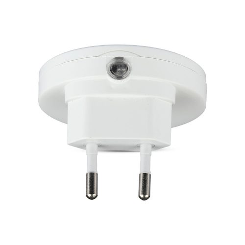 LED orientációs lámpa 0,45W 3000K Alkonyatérzékelővel Kerek Fehér Samsung Chip VT-83 V-TAC