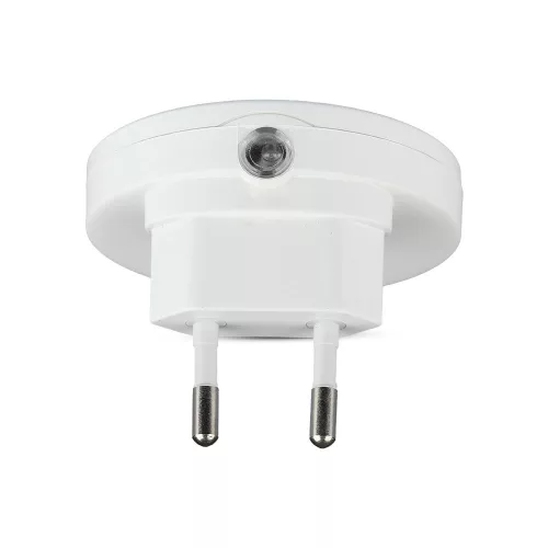 LED orientációs lámpa 0,45W 3000K Alkonyatérzékelővel Kerek Fehér Samsung Chip VT-83 V-TAC