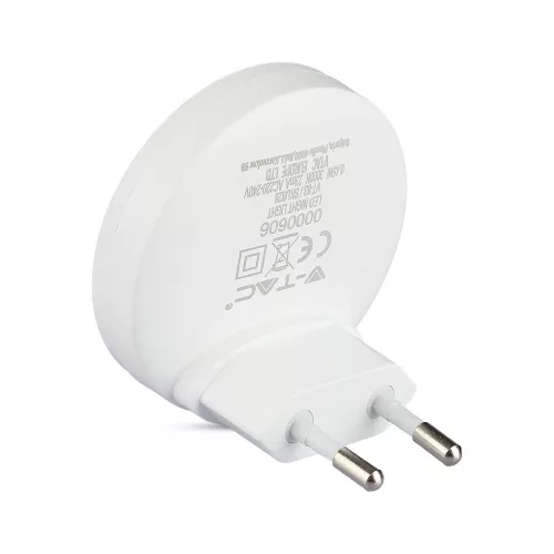 LED orientációs lámpa 0,45W 3000K Alkonyatérzékelővel Kerek Fehér Samsung Chip VT-83 V-TAC