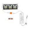 LED Spot süllyesztett lámpatest 12W 5700K Fix SMD SAMSUNG CHIP 12'D VT-2-12 V-TAC