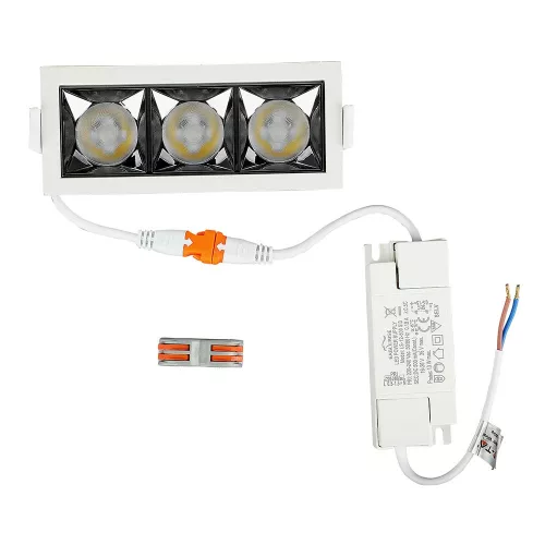 LED Spot süllyesztett lámpatest 12W 5700K Fix SMD SAMSUNG CHIP 12'D VT-2-12 V-TAC