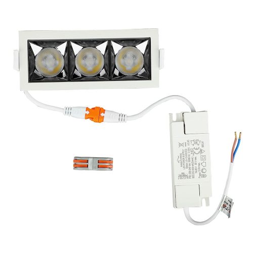 LED Spot süllyesztett lámpatest 12W 4000K Fix SMD SAMSUNG CHIP 12'D VT-2-12 V-TAC