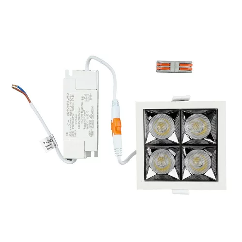 LED Spot süllyesztett lámpatest 16W 5700K Fix SMD SAMSUNG CHIP 12'D VT-2-16 V-TAC