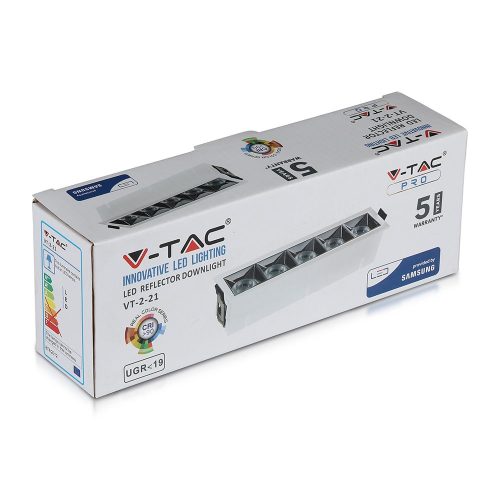LED Spot süllyesztett lámpatest 20W 5700K Fix SMD SAMSUNG CHIP 12'D VT-2-21 V-TAC