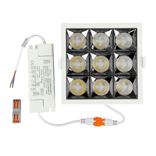 LED Spot süllyesztett lámpatest 36W 5700K Fix SMD SAMSUNG CHIP 12'D VT-2-36 V-TAC
