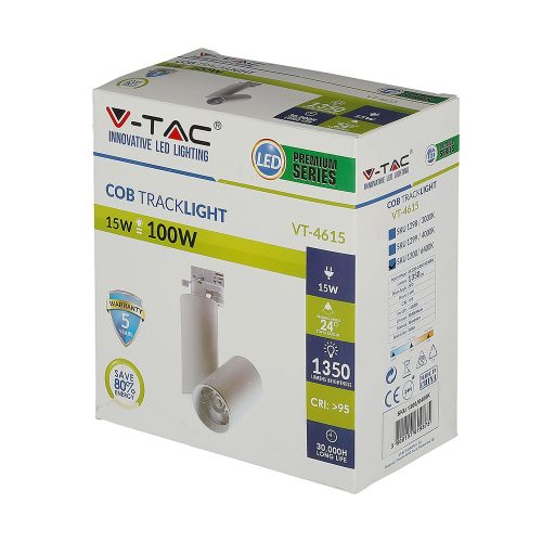 LED pályalámpa 15W 6400K fehér VT-4615 V-TAC - 5 év garancia