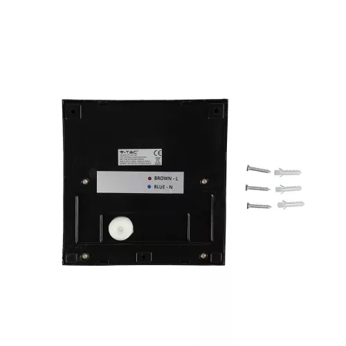 LED lépcsőlámpa 3W 3000K négyzetes fekete lépcsőlámpa VT-1172 V-TAC
