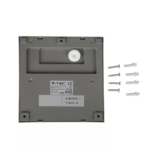 LED lépcsőlámpa 3W 3000K négyzetszürke lépcsőlámpa VT-1172 V-TAC