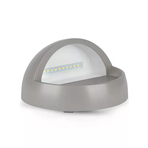 LED lépcsőházi lámpa 3W 4000K kerek szürke lépcsőlámpa VT-1182 V-TAC
