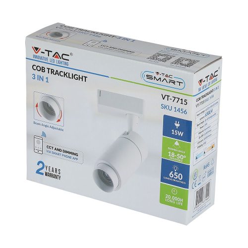 LED pályalámpa 15W CCT SMART szabályozható fehér VT-7715 V-TAC