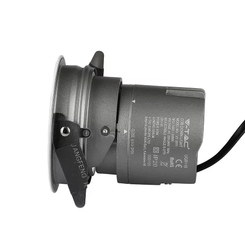 Süllyesztett LED spot lámpatest 10W 3000K COB 0-27'D VT-2911 V-TAC