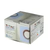 Süllyesztett mennyezeti lámpatest GU10 szemszög négyzet fehér/rózsa arany beton VT-862 V-TAC - 5 év garancia
