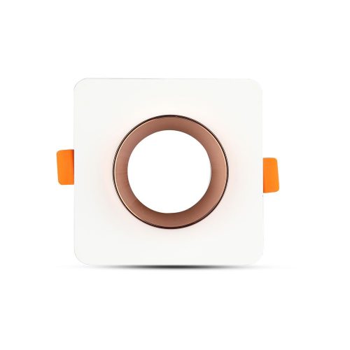 Süllyesztett mennyezeti lámpatest GU10 szemszög négyzet fehér/rózsa arany beton VT-862 V-TAC - 5 év garancia