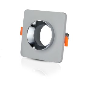   Süllyesztett mennyezeti lámpatest GU10 fűzőlyuk négyzet szürke/króm VT-862 V-TAC - 5 év garancia