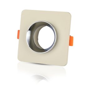   Süllyesztett mennyezeti lámpatest GU10 fűzőlyuk négyzet fehér/króm VT-862 V-TAC - 5 év garancia