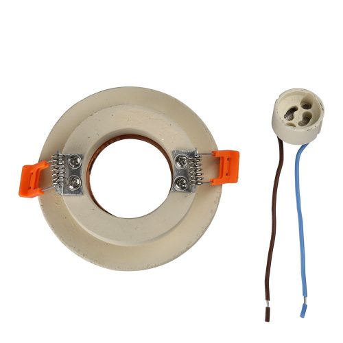 Süllyesztett mennyezeti lámpatest GU10 fűzőlyukkal, kerek fehér/rózsa arany VT-862 V-TAC - 5 év garancia