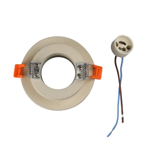 Süllyesztett mennyezeti lámpatest, GU10 lyuk, kerek, bézs/króm VT-862 V-TAC - 5 év garancia