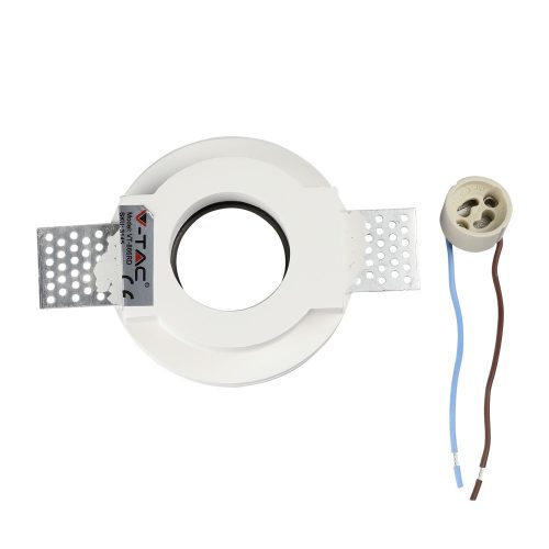 Süllyesztett mennyezeti rögzítő GU10 fűzőlyukkal, kerek fehér/fekete VT-866 V-TAC - 5 év garancia