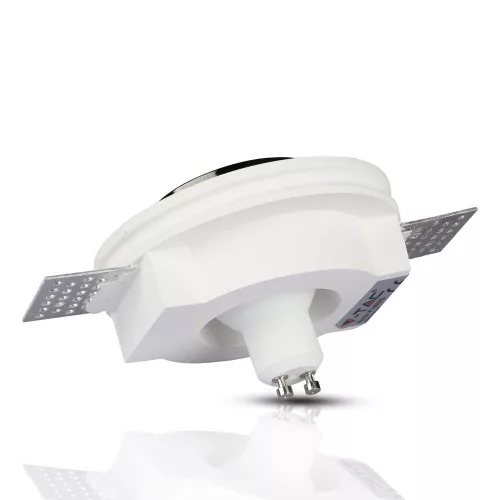 Süllyesztett mennyezeti lámpatest GU10 fűzőlyuk, kerek fehér/króm VT-866 V-TAC - 5 év garancia