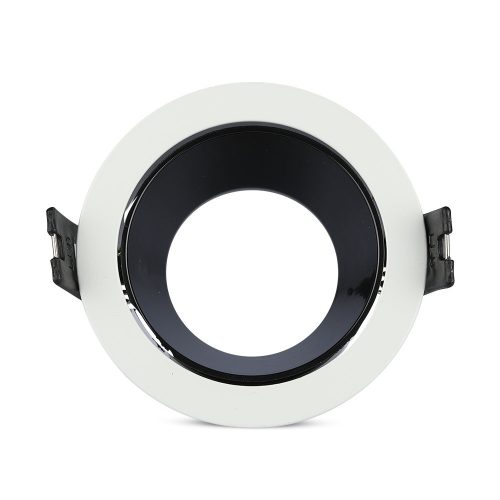 Süllyesztett mennyezeti rögzítő GU10 fűzőlyukkal, kerek fehér/fekete VT-872 V-TAC