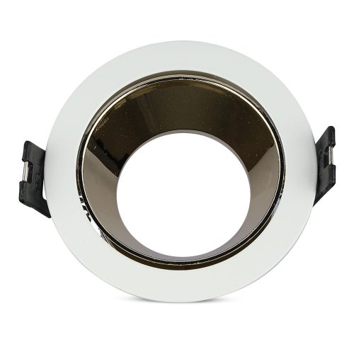 Süllyesztett mennyezeti rögzítő GU10 fűzőlyukkal, kerek fehér/arany VT-872 V-TAC