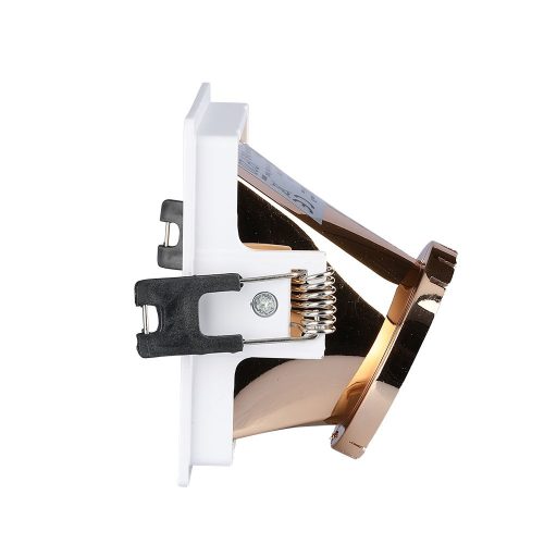 Süllyesztett mennyezeti lámpatest GU10 fűzőlyuk négyzet fehér/rózsa arany VT-875 V-TAC