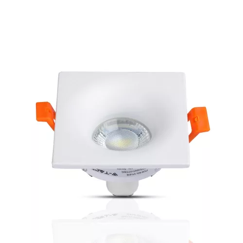 Süllyesztett mennyezeti lámpatest GU10 négyzet, fehér VT-876 V-TAC