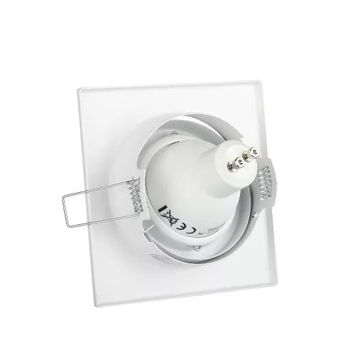 Süllyesztett mennyezeti lámpatest GU10 Négyzet Fehér VT-7227 V-TAC