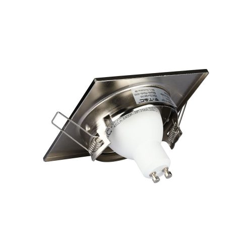 Süllyesztett mennyezeti lámpatest GU10 négyzet alakú szatén nikkel VT-7227 V-TAC