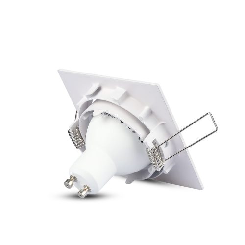 Süllyesztett mennyezeti lámpatest GU10 négyzet, fehér VT-779 V-TAC