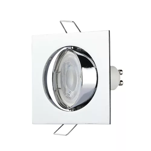 Mennyezeti lámpatest süllyesztett GU10 négyzet alakú króm VT-779 V-TAC