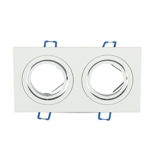 Süllyesztett mennyezeti lámpatest 2xGU10 Négyzet Fehér VT-783 V-TAC