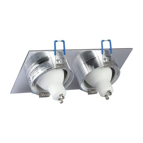 Süllyesztett mennyezeti lámpatest 2xGU10 négyzet alakú alumínium VT-783 V-TAC