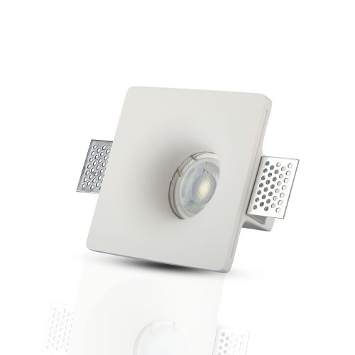 Süllyesztett mennyezeti lámpatest GU10 négyzet, fehér VT-714 V-TAC