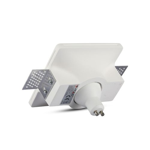 Süllyesztett mennyezeti lámpatest GU10 négyzet, fehér VT-714 V-TAC