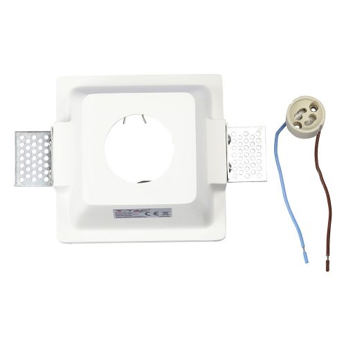 Süllyesztett mennyezeti lámpatest GU10 Négyzet Fehér VT-801 V-TAC